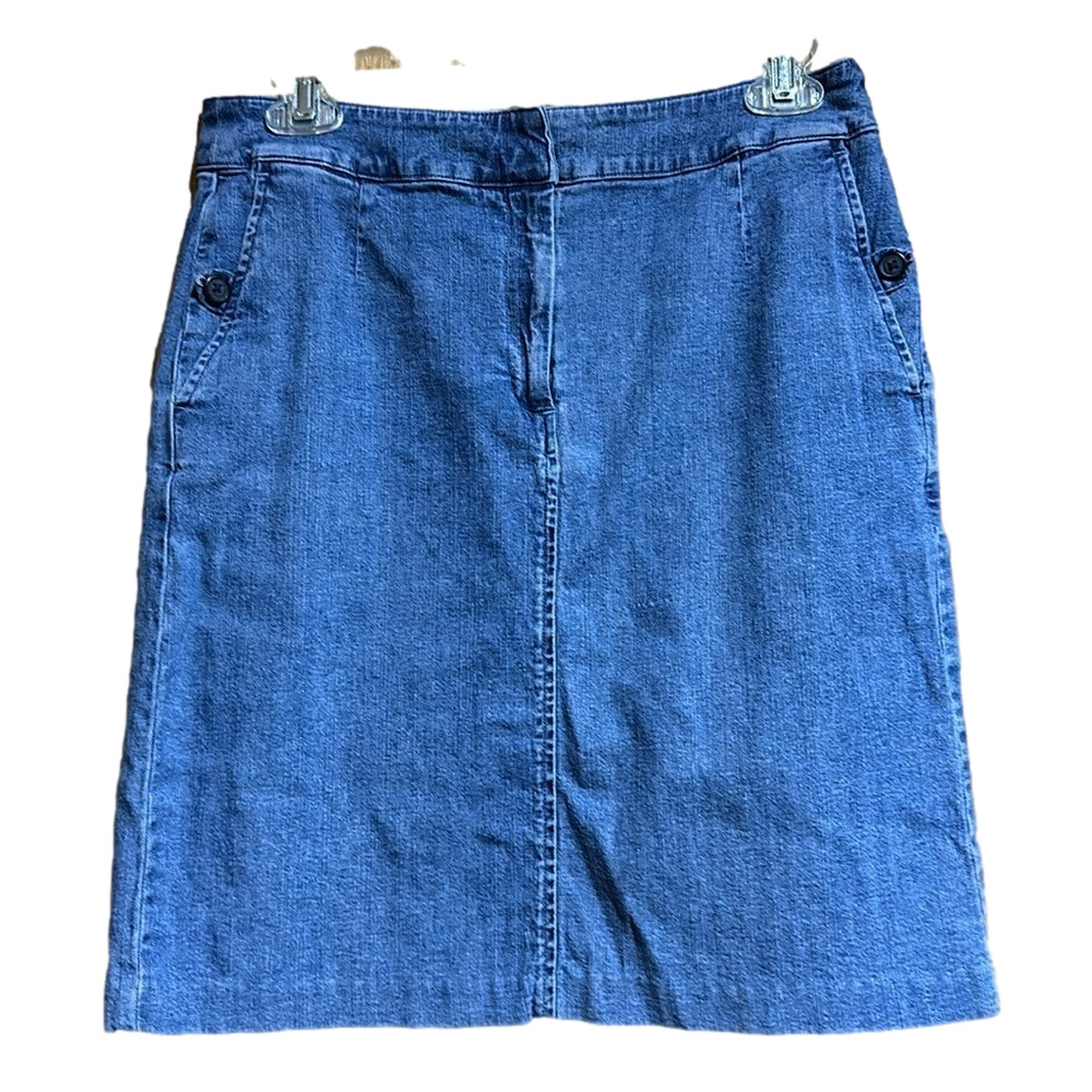Talbots Petites Denim Skirt Size 10P - EUC